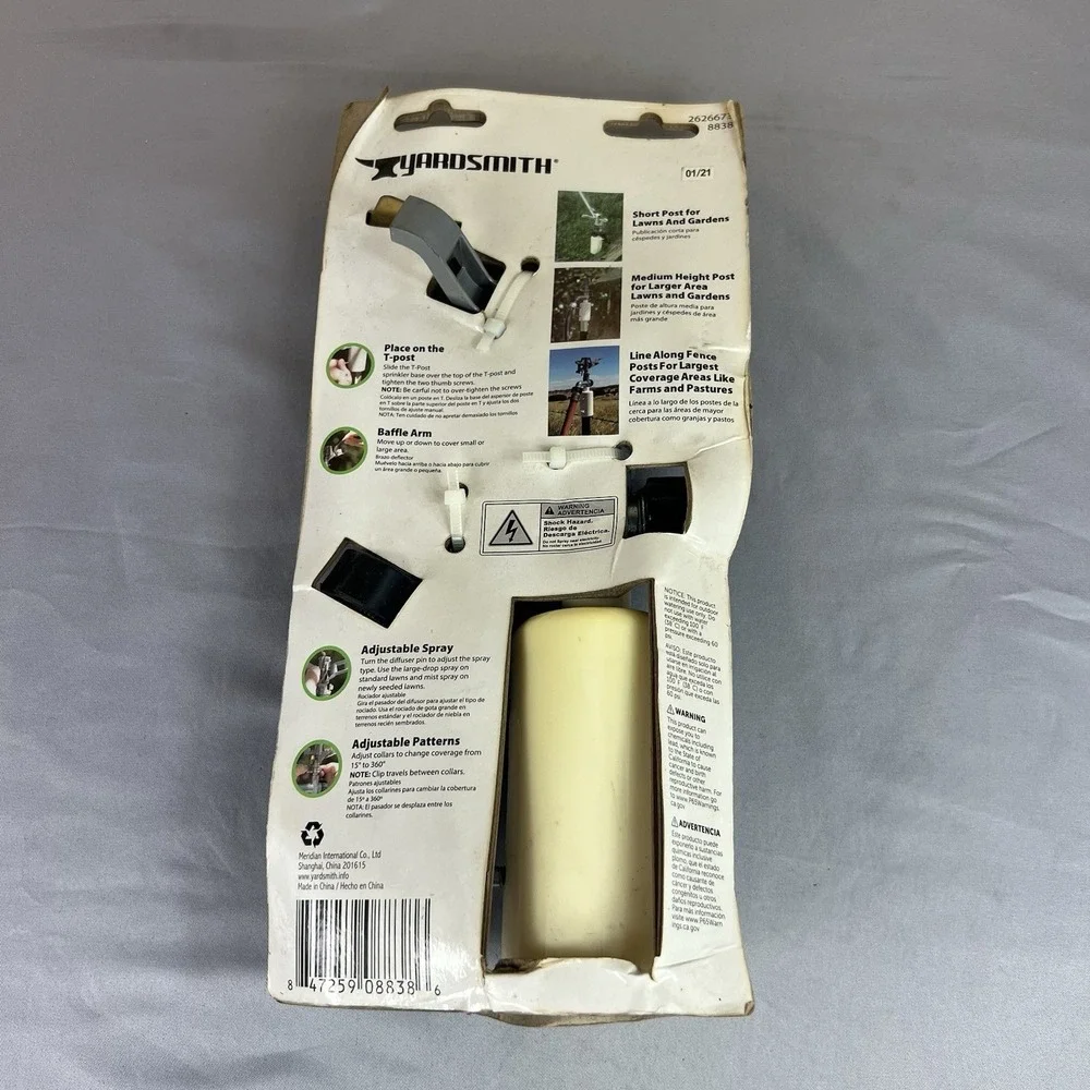 Lot of 4 Yardsmith & Project Source 6400 Sq Ft T-Post Lawn Sprinklers 2626673